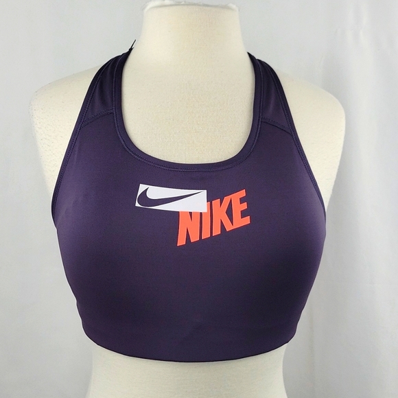 Nike Dri Fit Medium Support Sport Bra purole & Coral Size XLarge NWT - Picture 3 of 12